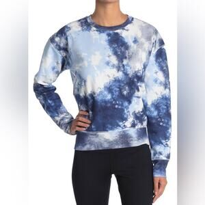 Z BY ZELLA | Maise Blue Tie Dye Contemporary Athleisure Sweatshirt | Medium